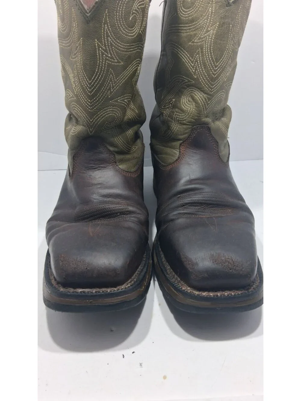 DURANGO DWDB038 Men's NEW Pull-on Western Work Boot Green US Size 11 W BX X